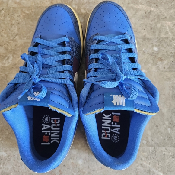 Nike Dunk Low Undefeated 5 On It Vs AF1 Blue-purple #DH6508-400 Men Size 10 - Picture 7 of 11